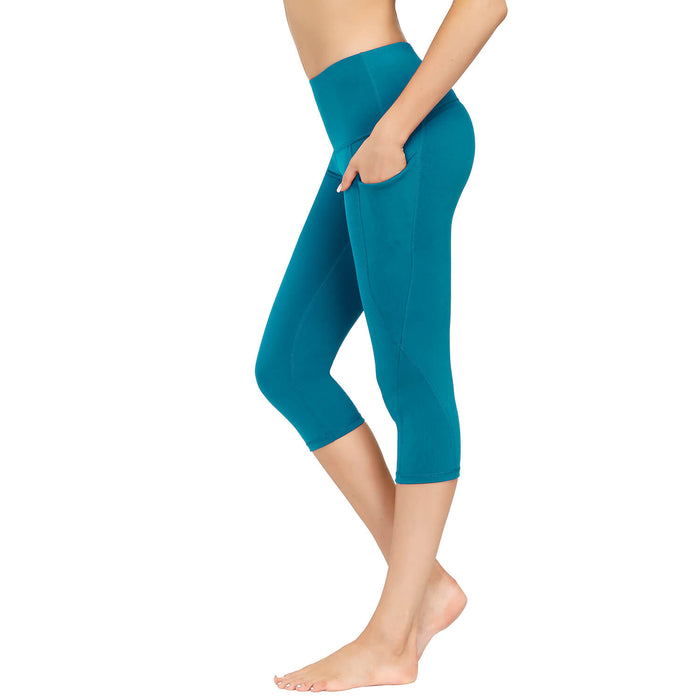 High Waist yoga capri leggings - sharkshape fitness