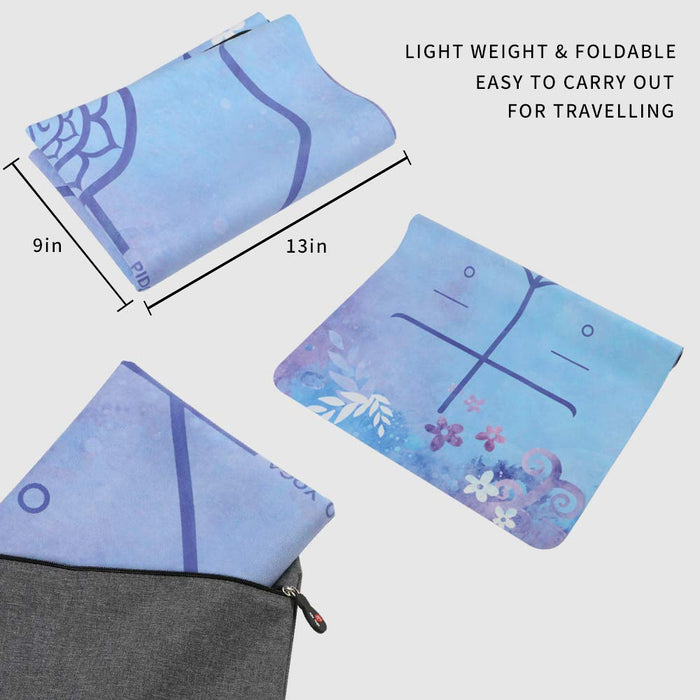 Portable suede yoga mat - sharkshape fitness